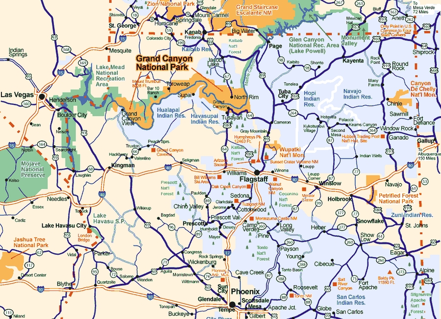 Arizona Strip Visitor Map